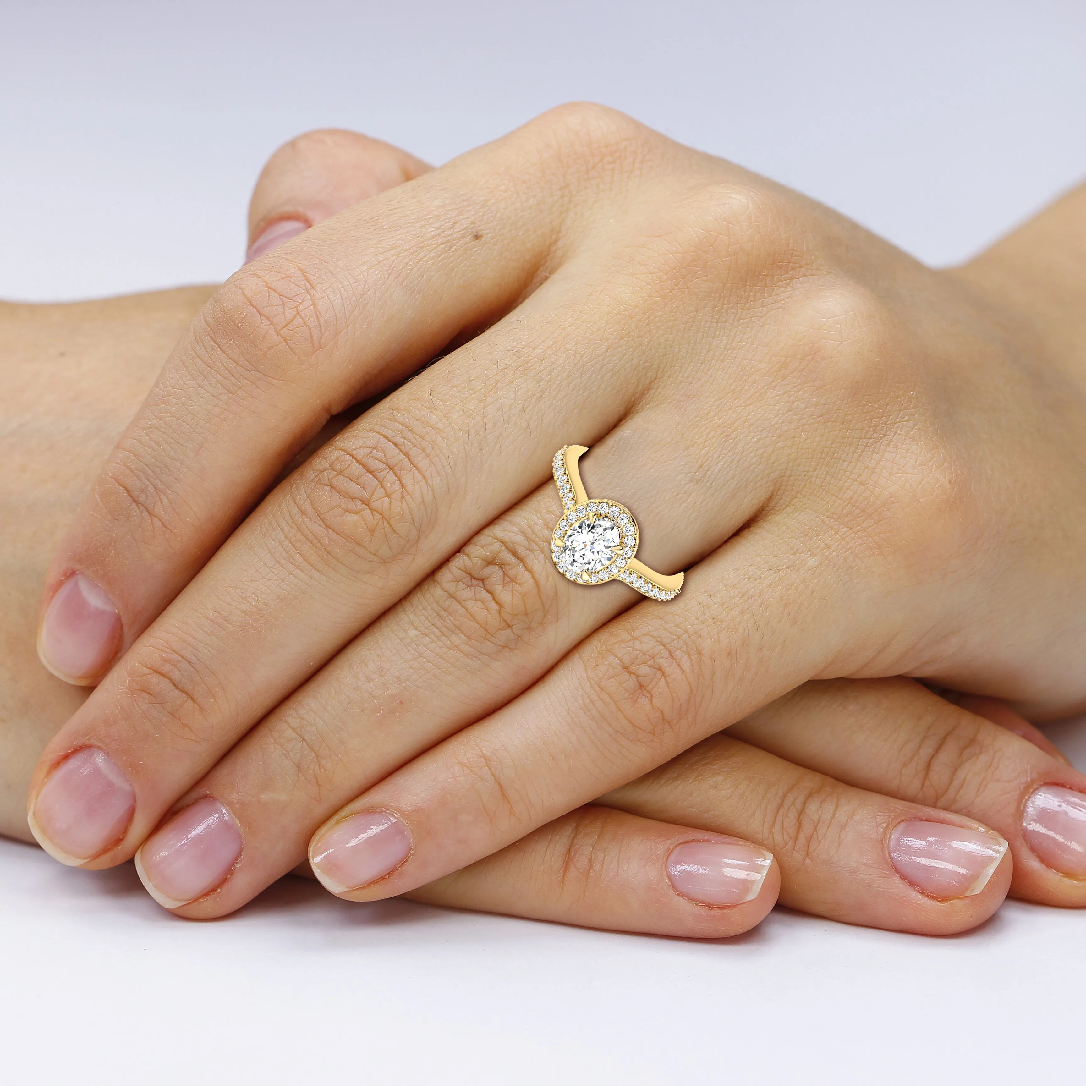 0.80-3.30 CT Round & Oval Cut Lab Grown Diamonds - Engagement Ring