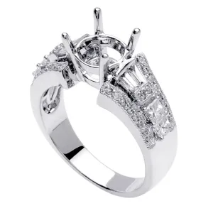 0.85ct 14K or 18K White Gold Diamond Ring