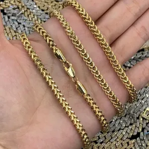 10K Box Chain Link Bracelet 7"