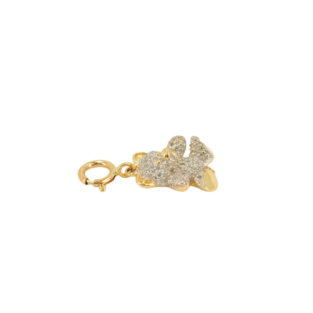 10k Yellow Gold and Diamond 'Teddy Bear' Charm - 10069