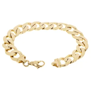 10k Yellow Gold Solid Heavy Cuban Link Chain Bracelet 7.5" 15.6mm 60 grams