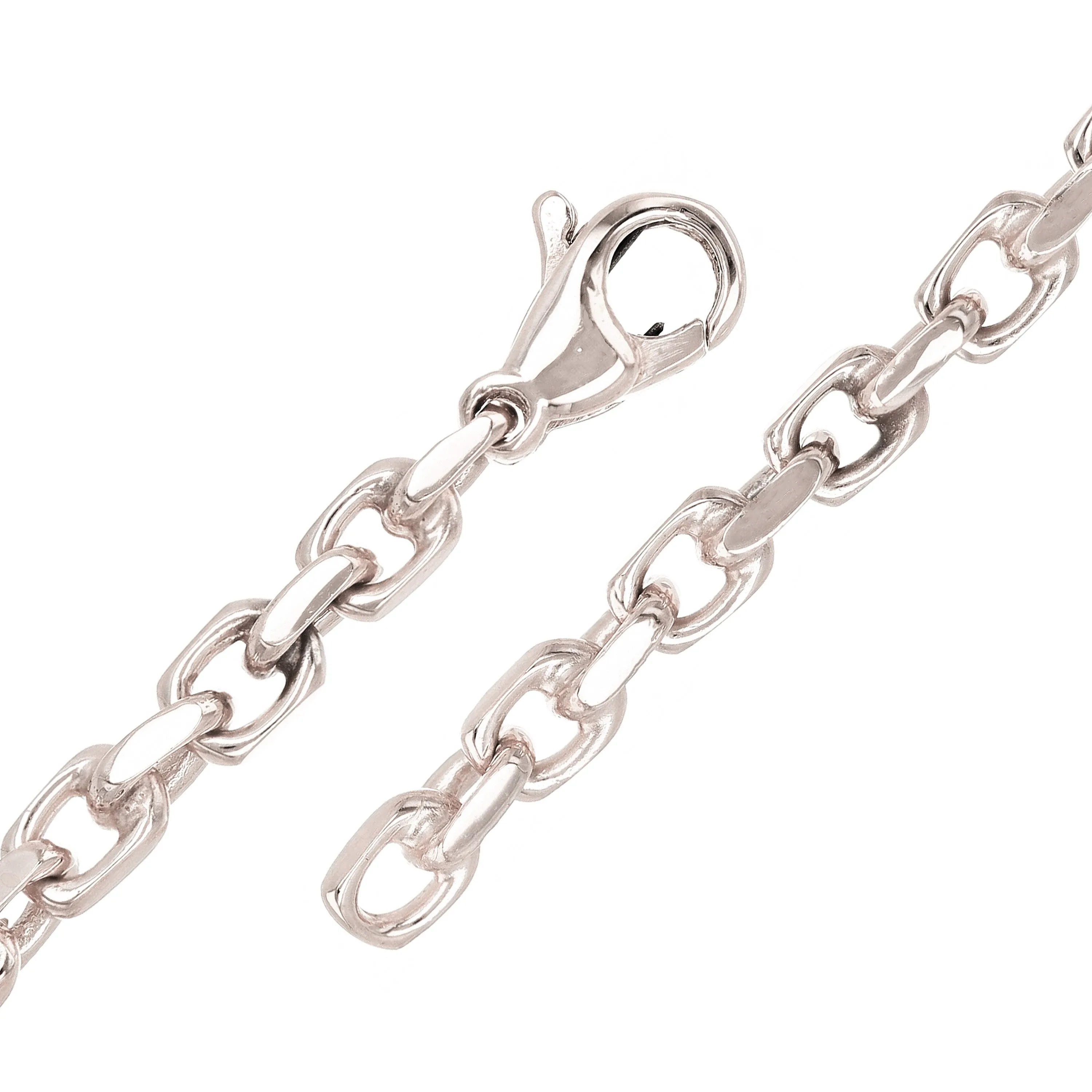 10k Yellow White or Rose Gold Solid Anchor Link Chain Bracelet 4.5mm Various Lengths