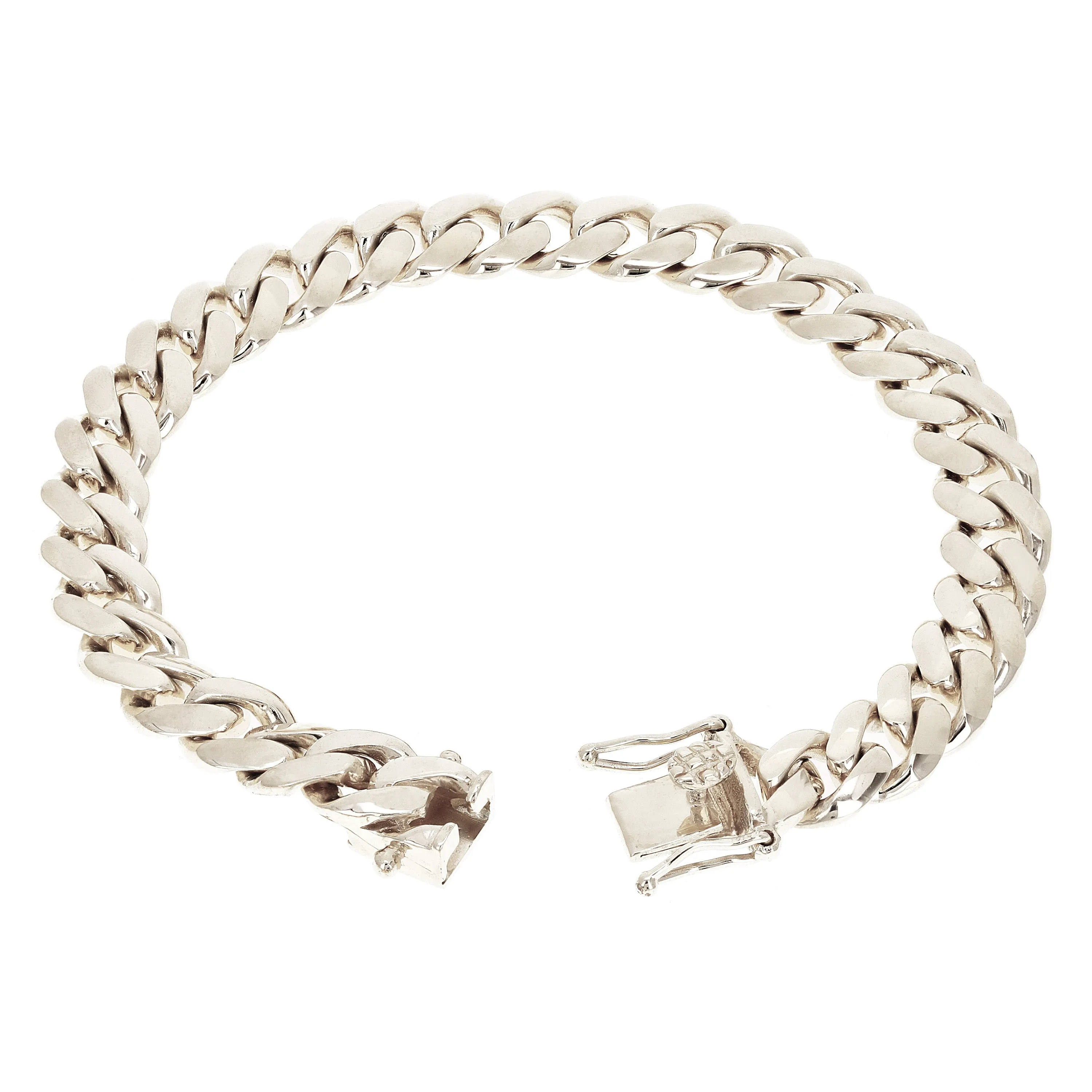 10k Yellow White or Rose Gold Solid Heavy Miami Cuban Chain Link Bracelet 10 mm 8", 8.5", 9" with Box Clasp