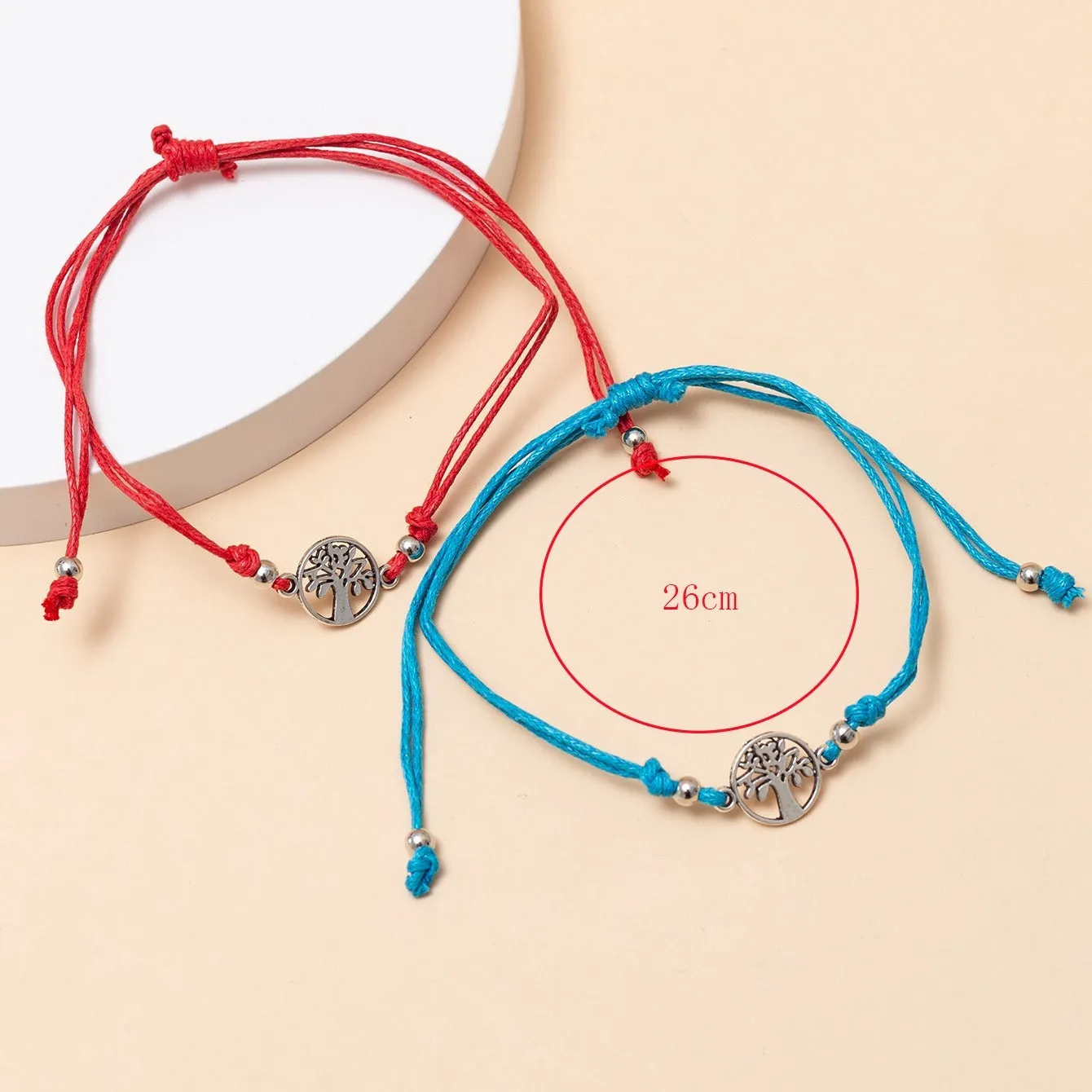 12 Pcs Bohemia Style Tree Of Life Charm Bracelet Gift