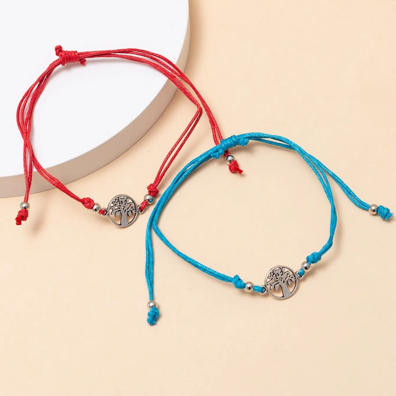12 Pcs Bohemia Style Tree Of Life Charm Bracelet Gift