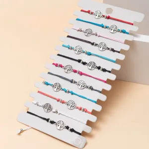 12 Pcs Bohemia Style Tree Of Life Charm Bracelet Gift