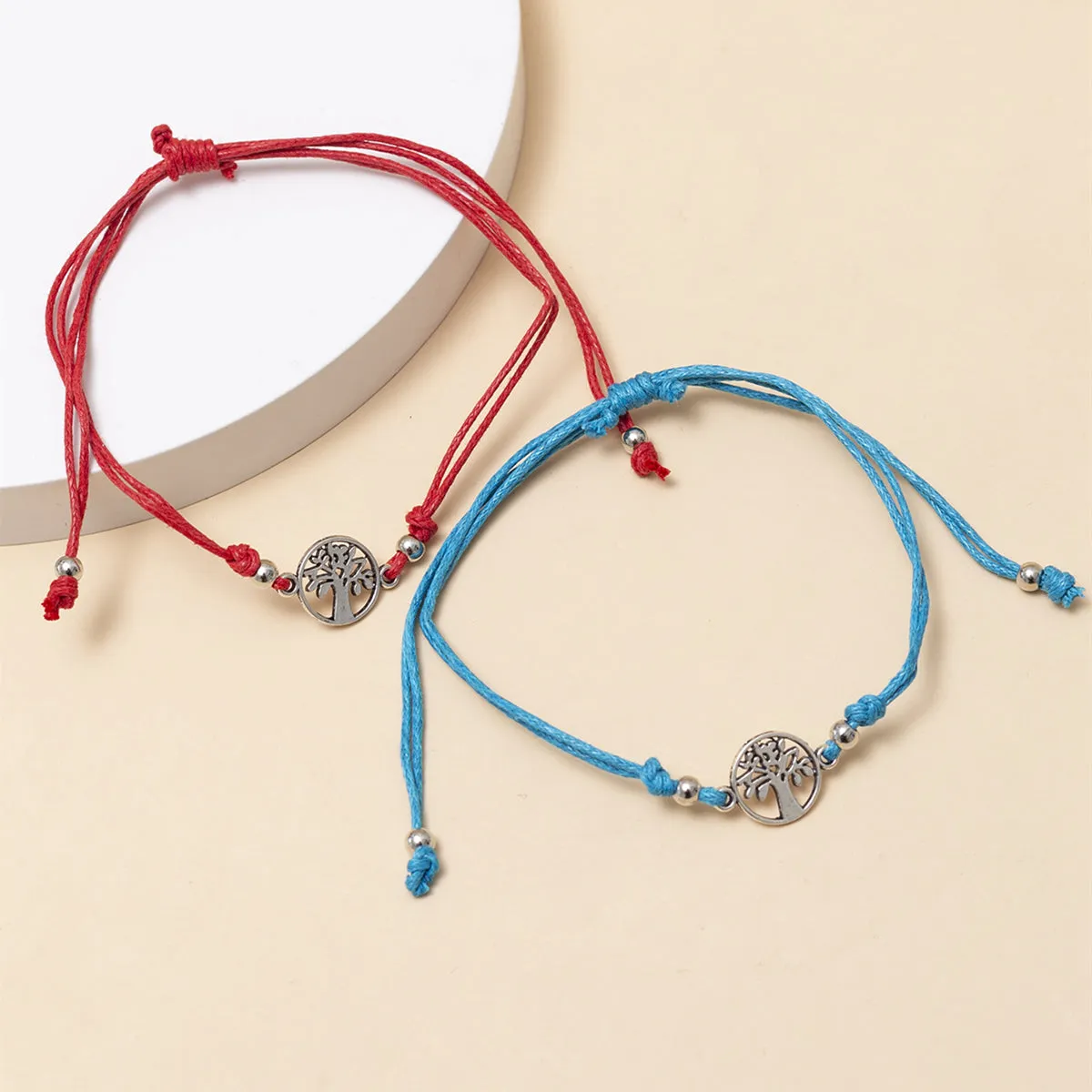 12 Pcs Bohemia Style Tree Of Life Charm Bracelet Gift