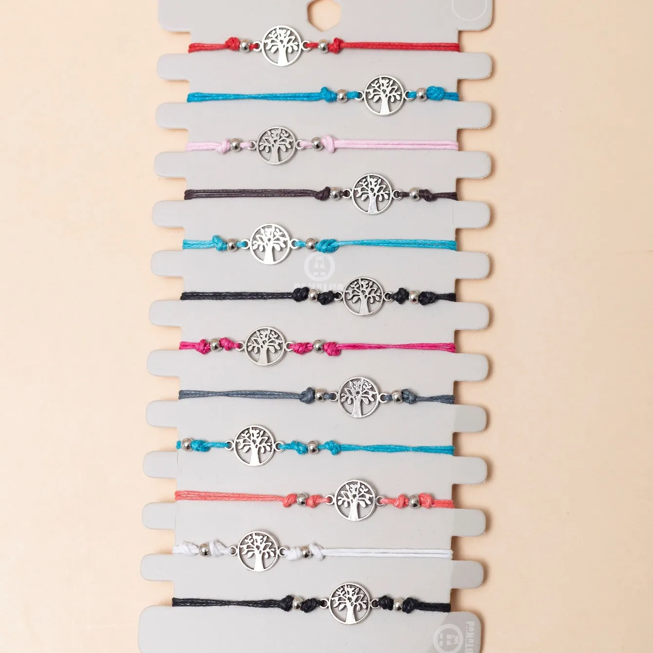 12 Pcs Bohemia Style Tree Of Life Charm Bracelet Gift