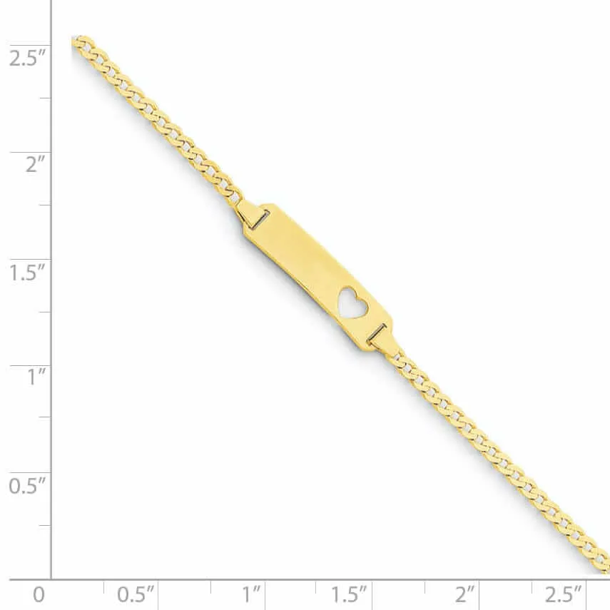 14k Curb Link Baby ID Bracelet