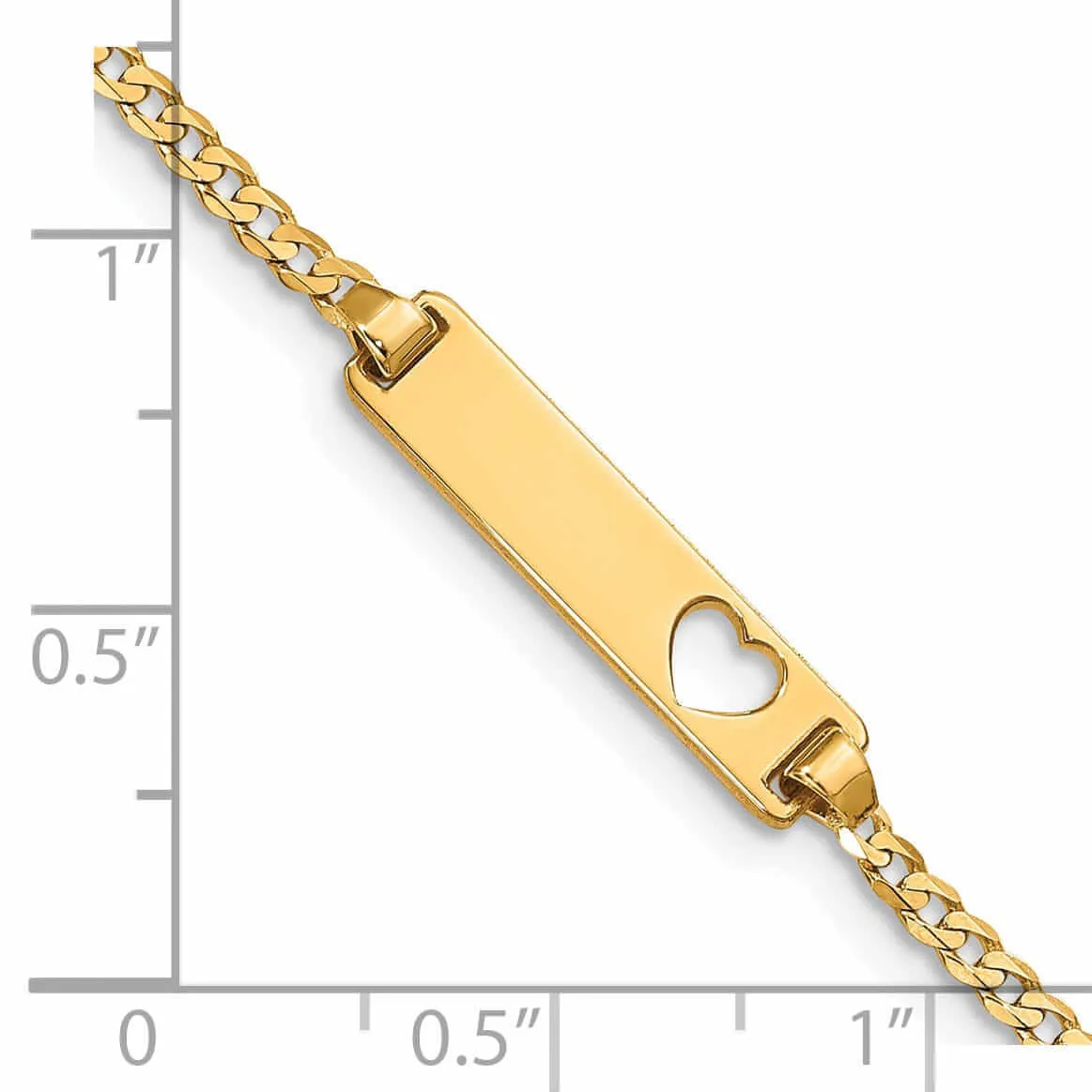 14k Curb Link Baby ID Bracelet