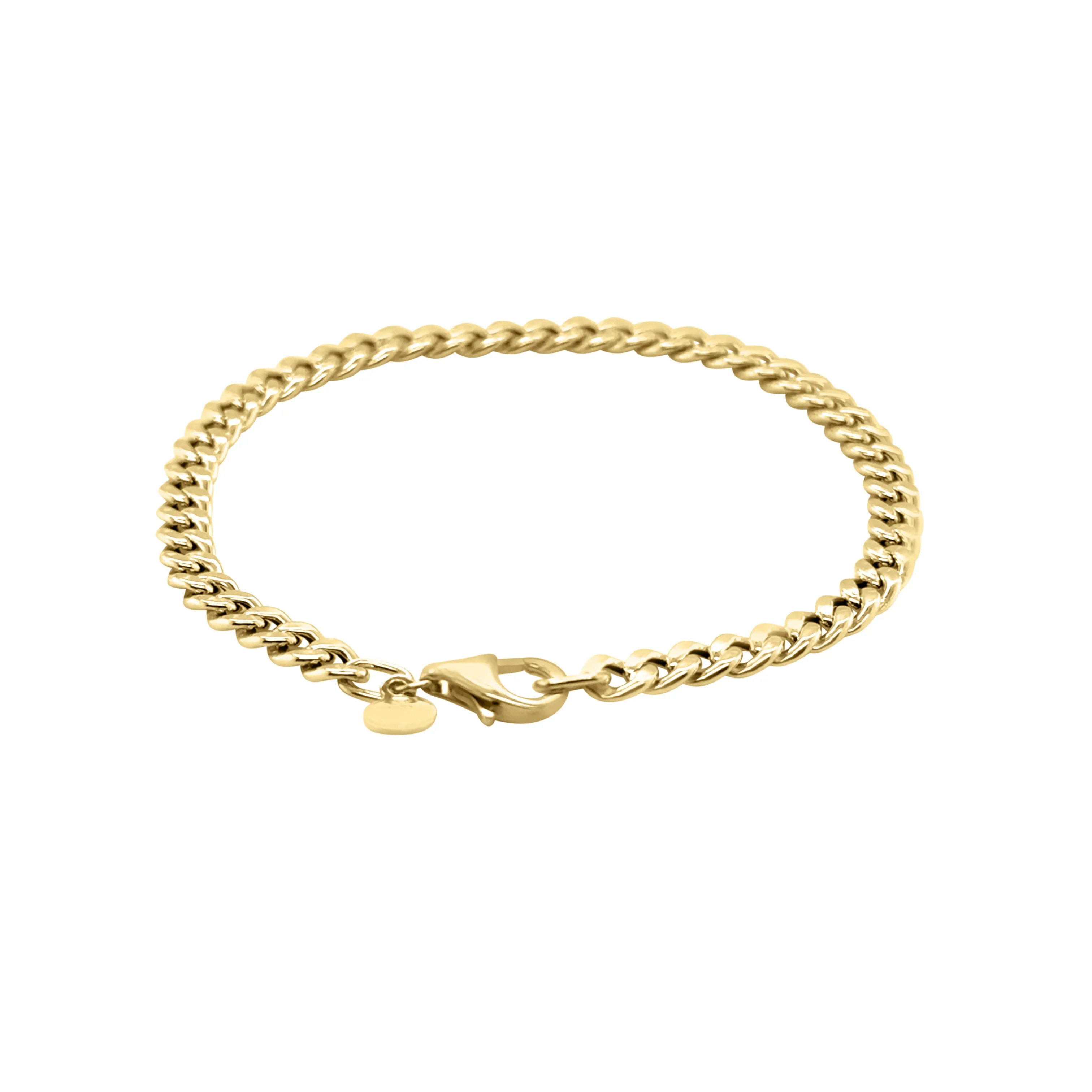 14K Gold 4.5mm Faceted Miami Cuban Link Bracelet