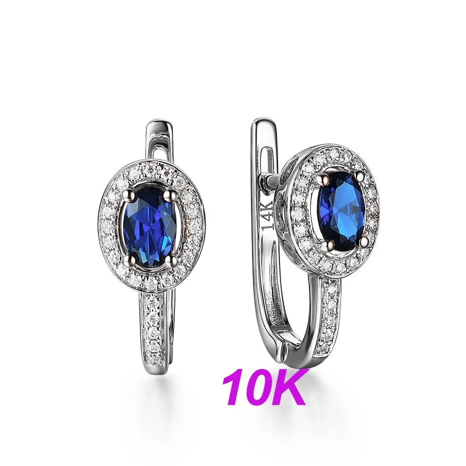 14k Gold Sapphire Earrings