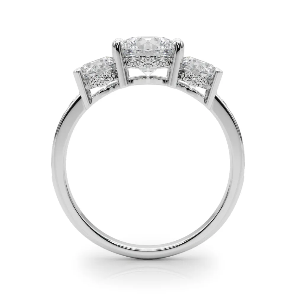 14K Hidden Halo Engagement Ring