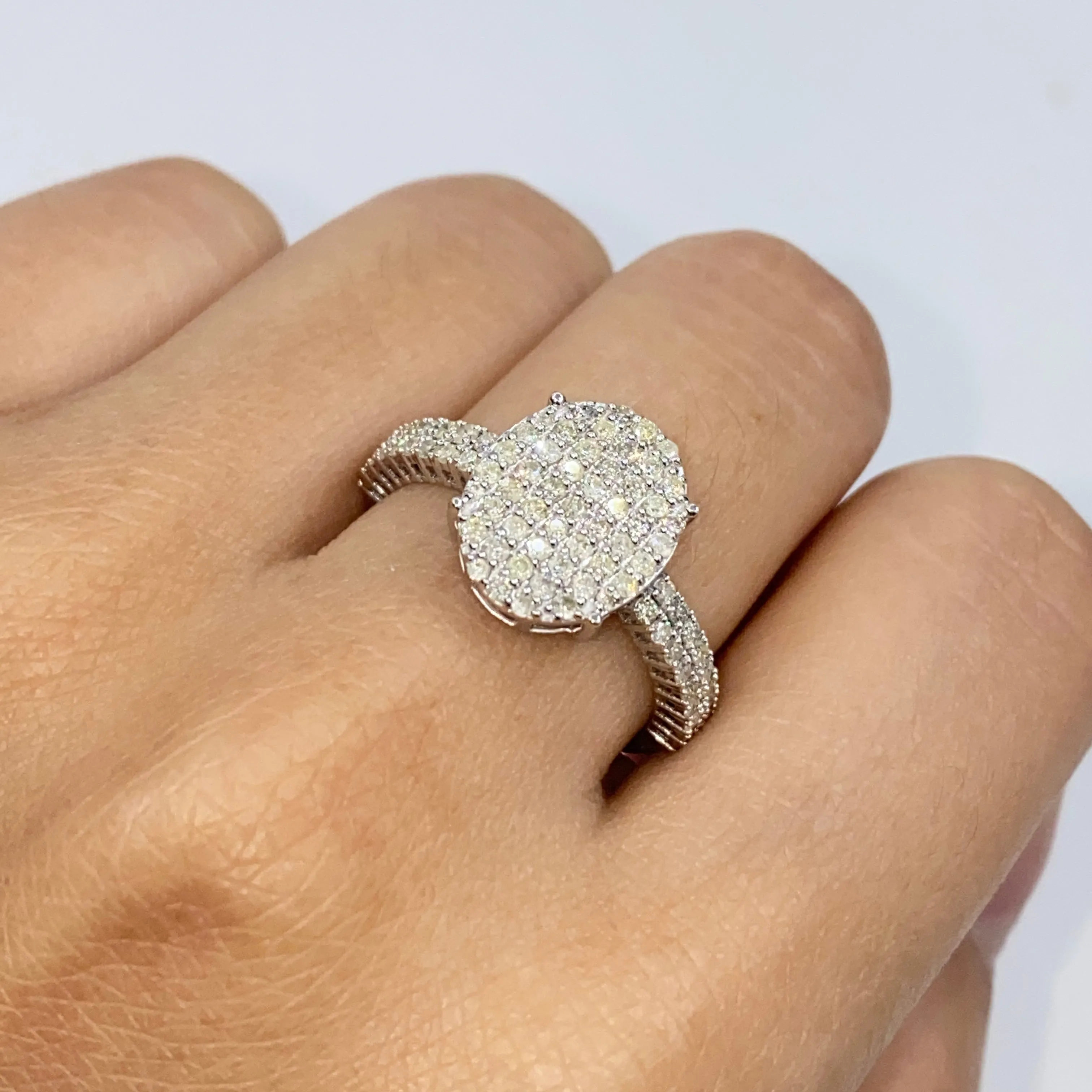 14K Oval Diamond Ring