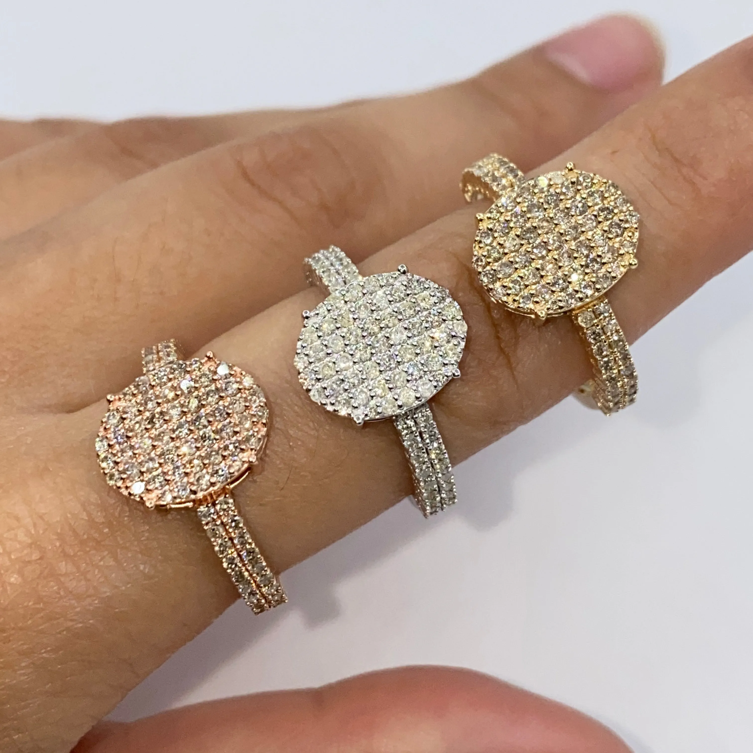 14K Oval Diamond Ring