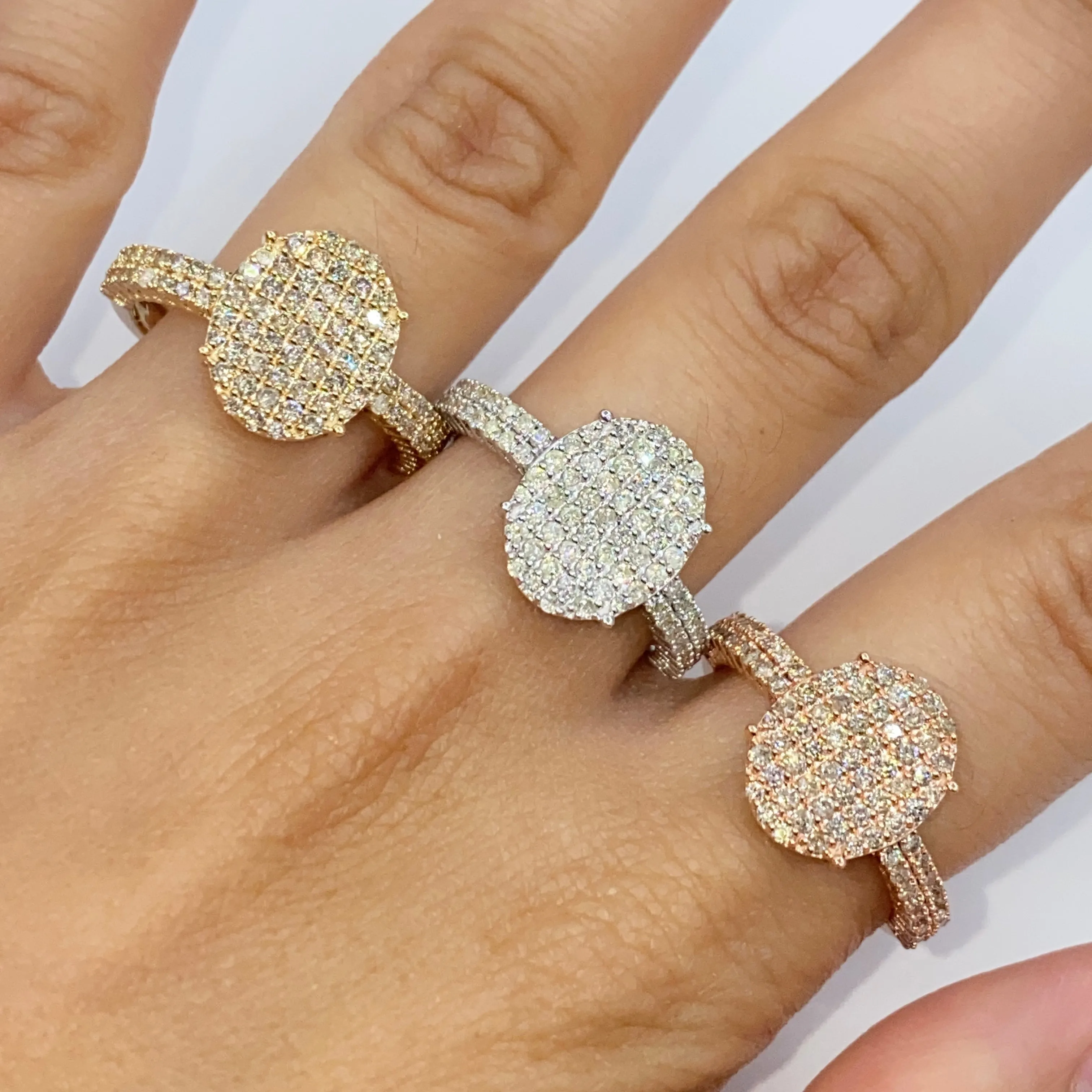 14K Oval Diamond Ring