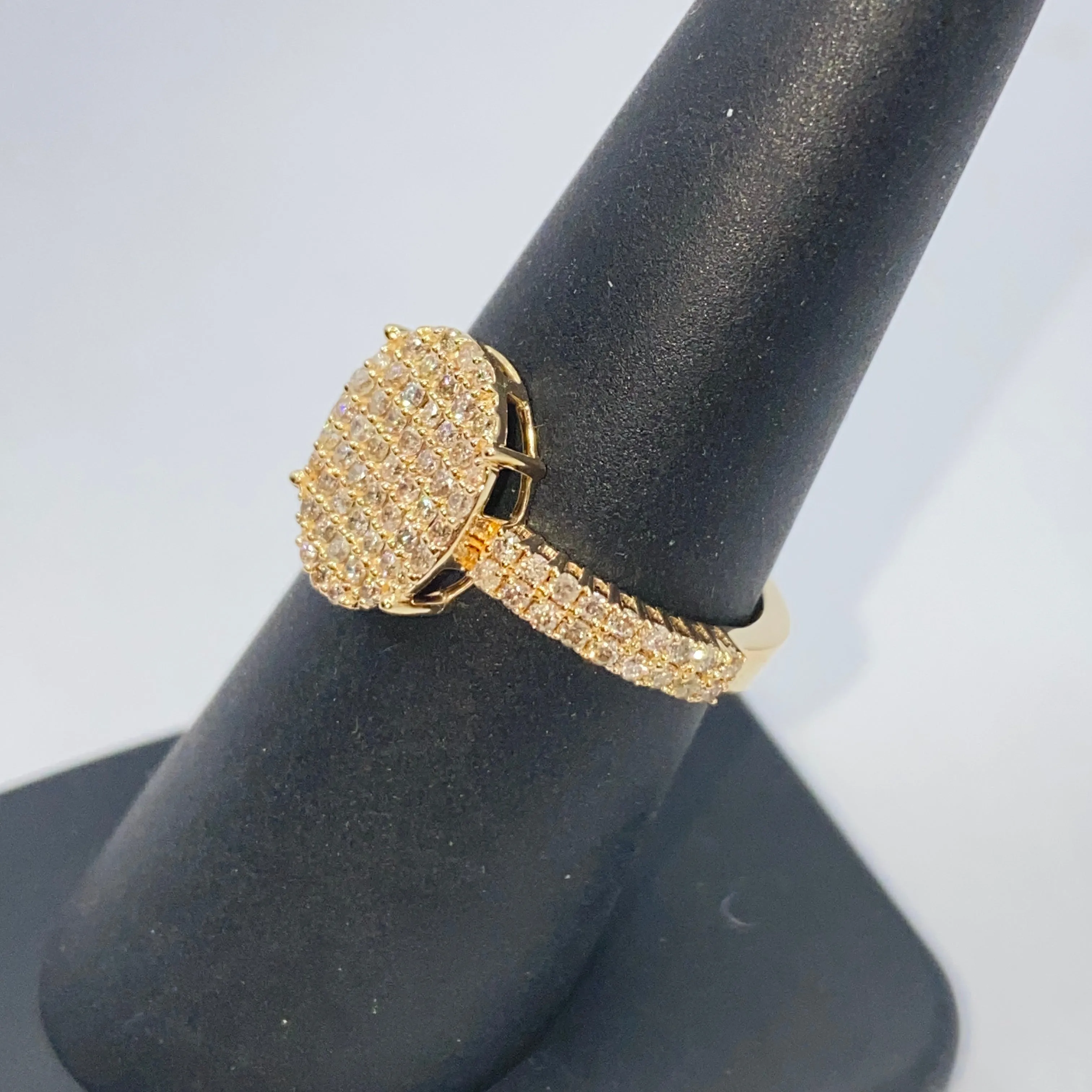 14K Oval Diamond Ring