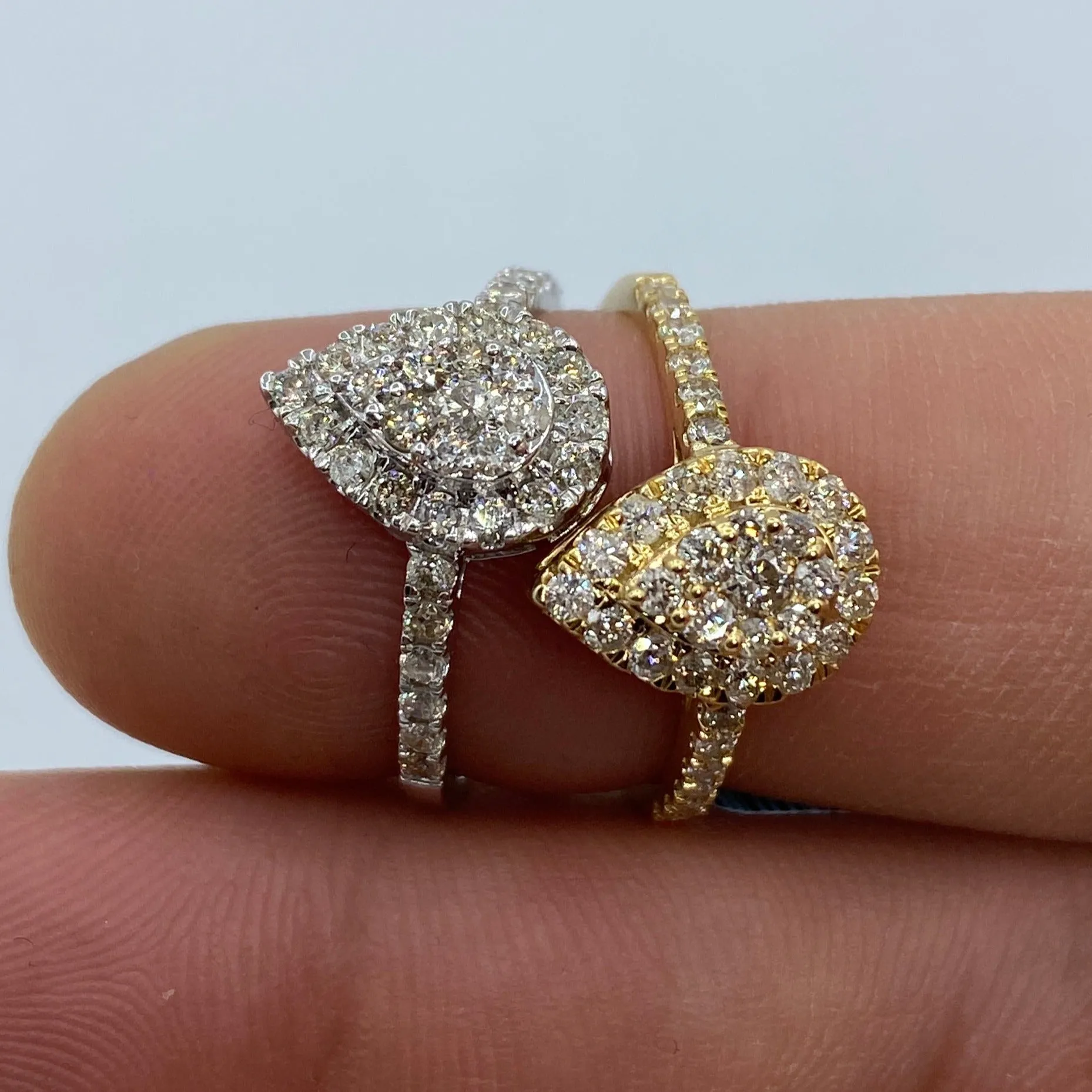 14K Pear Shape Diamond Engagement Ring
