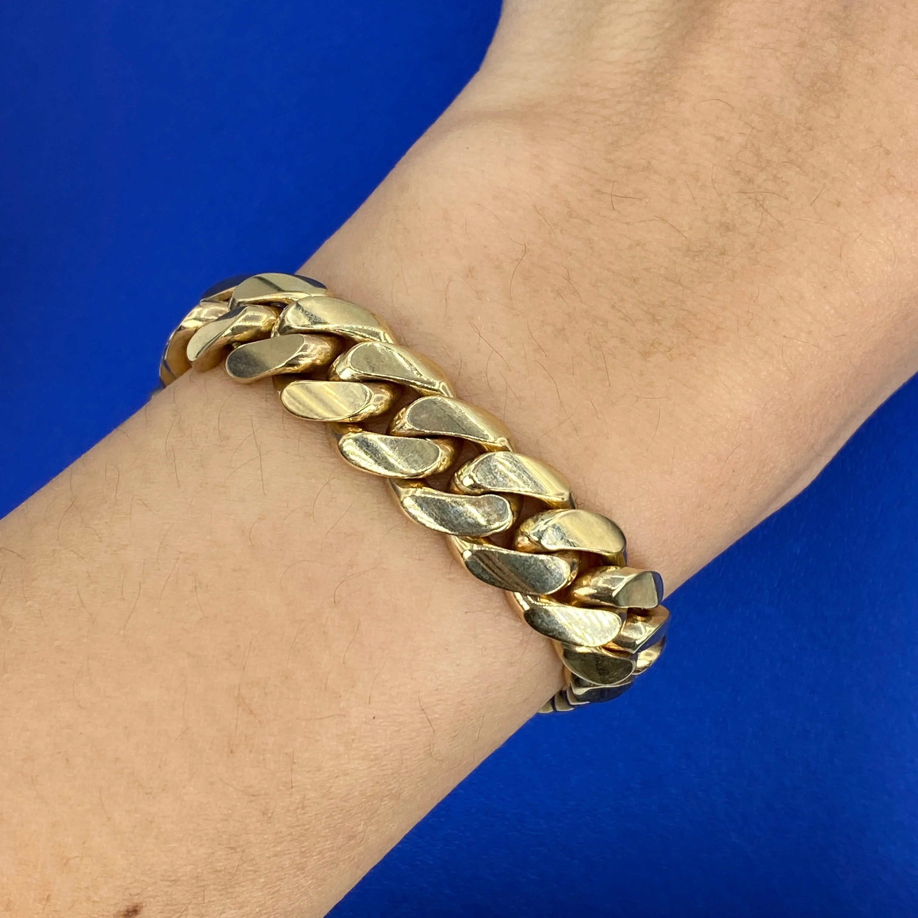 14K Solid Gold Cuban Link Bracelet