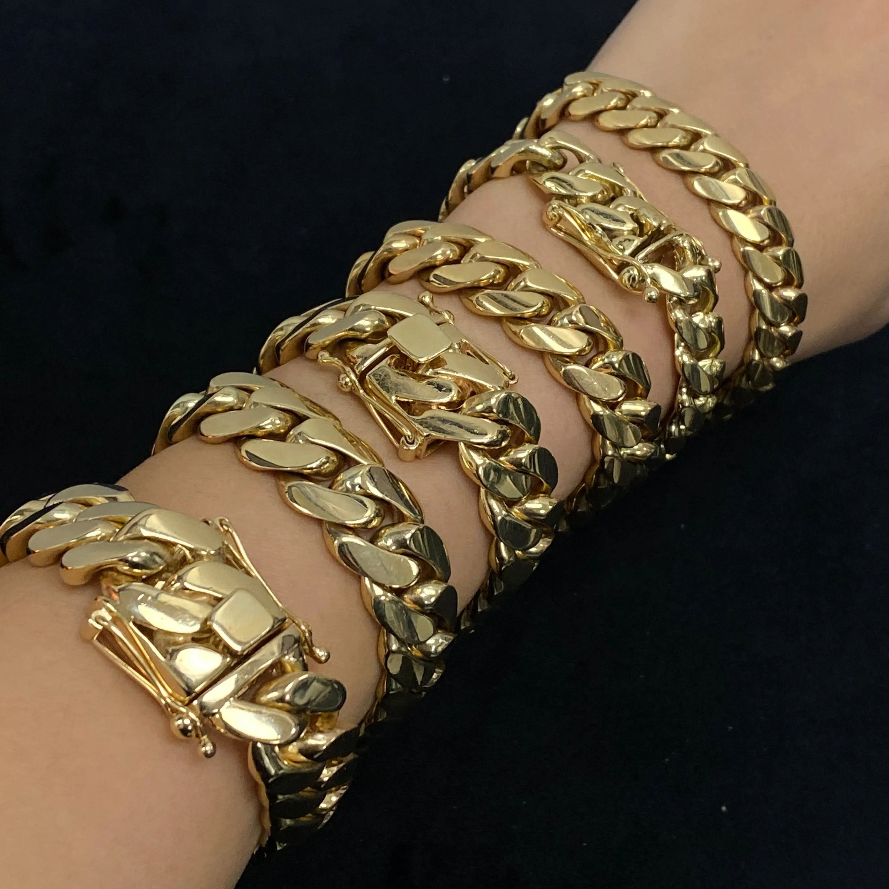 14K Solid Gold Cuban Link Bracelet