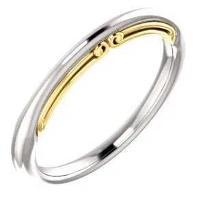 14K White & Yellow Matching Band