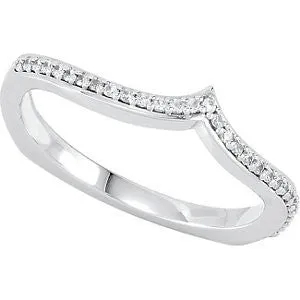 14k White Gold .08 CTW Diamond Band, Size 7