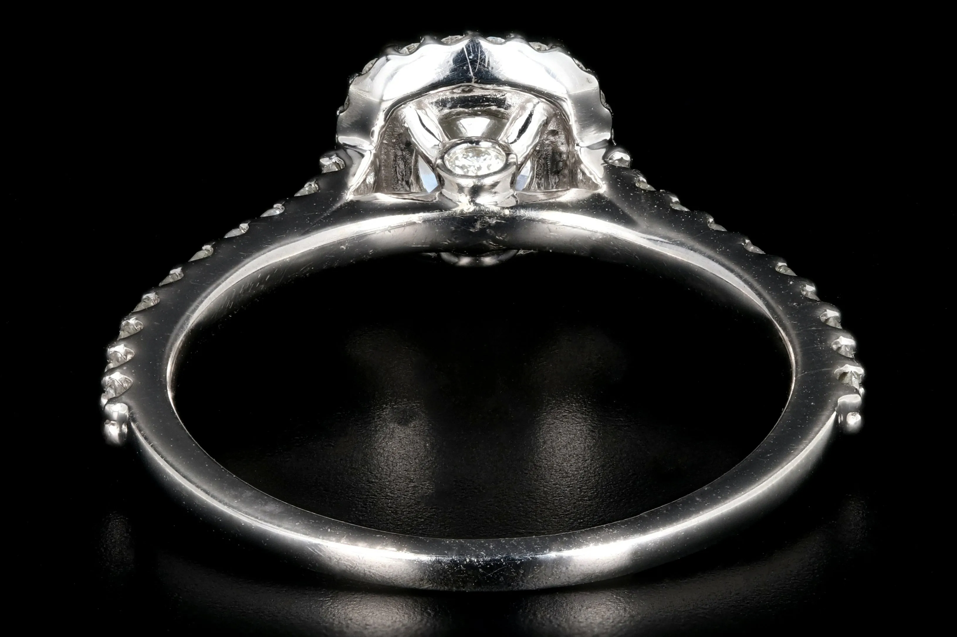 14K White Gold  1.01 Carat Cushion Cut Diamond Engagement Ring GIA Certified