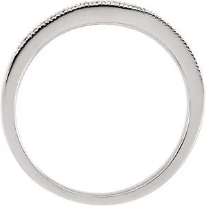 14k White Gold 1/10 CTW Diamond Band, Size 7