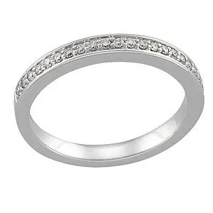 14k White Gold 1/6 CTW Diamond Band, Size 7
