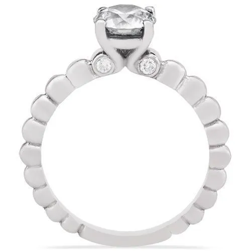 14k White Gold Engagement Ring 1.13 Ctw