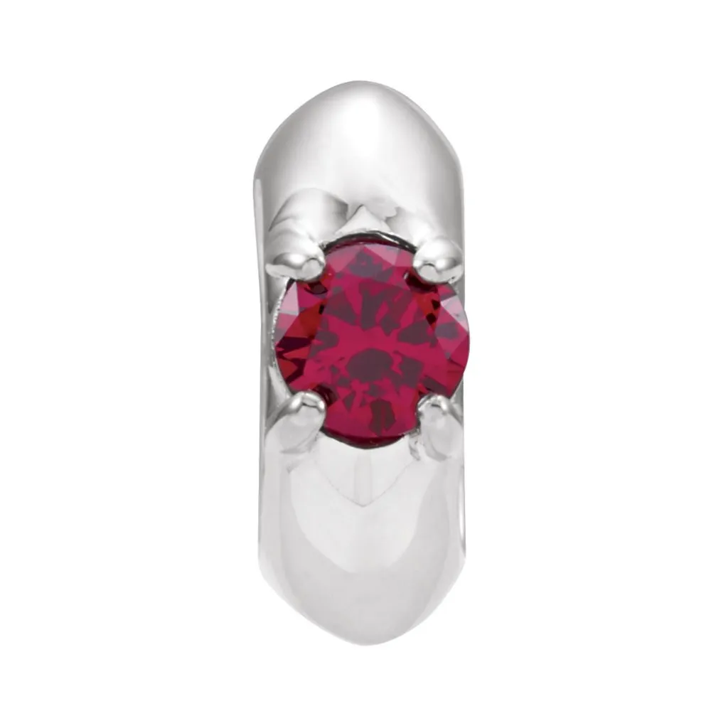 14k White Gold January Birth of a Child™ Miniature Birthstone Ring Pendant