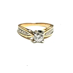 14K Yellow Gold (0.50ct) Diamond Engagement Ring