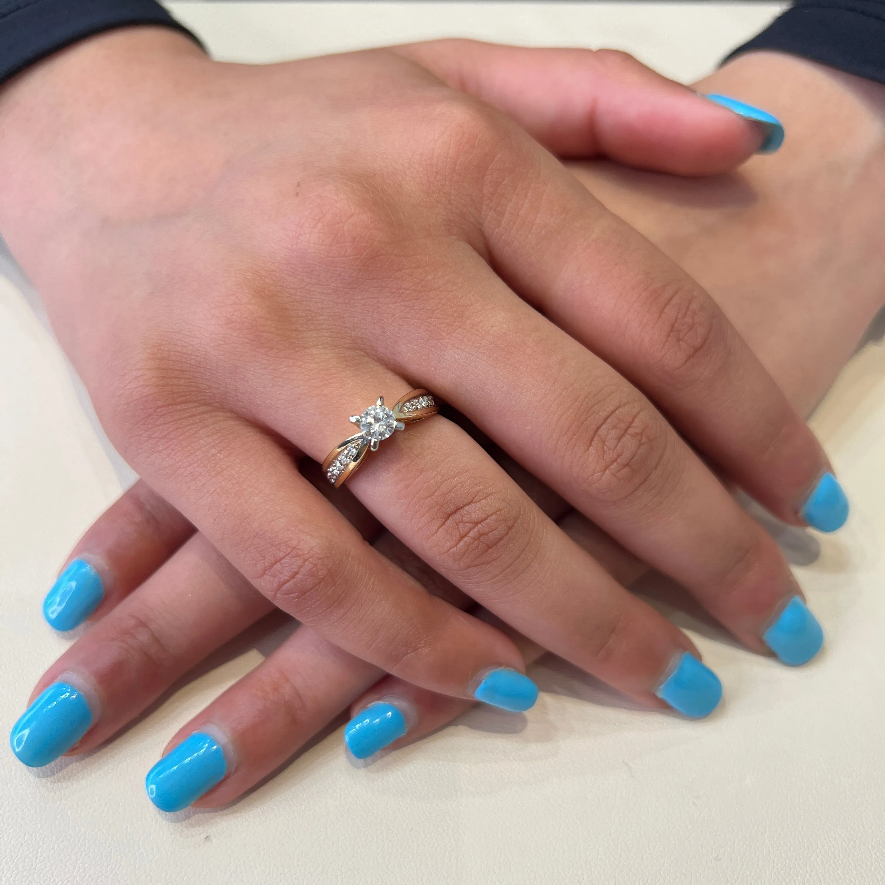 14K Yellow Gold (0.50ct) Diamond Engagement Ring