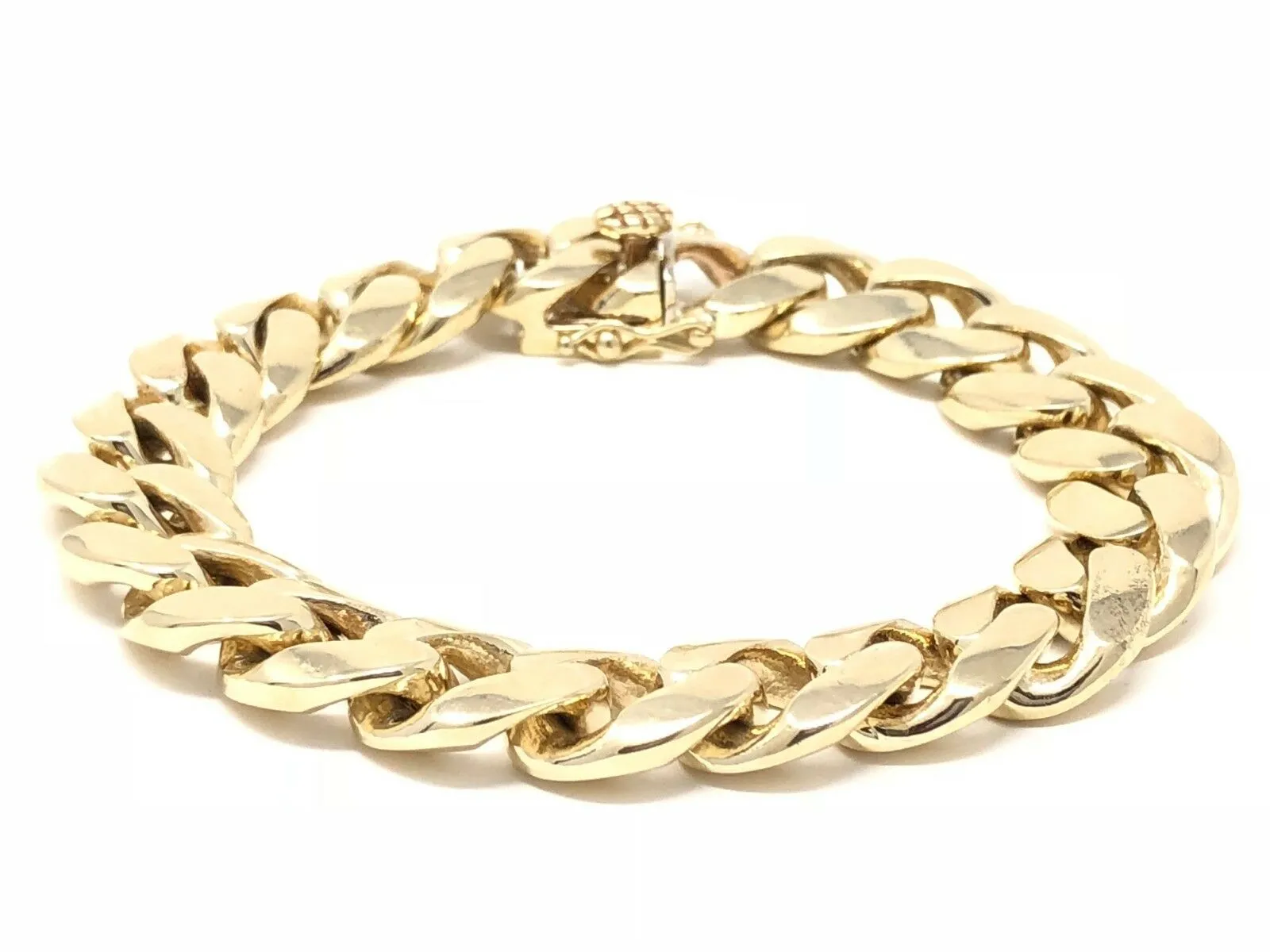 14k Yellow Gold Miami Cuban Chain Bracelet 8" 13.5mm 98 grams