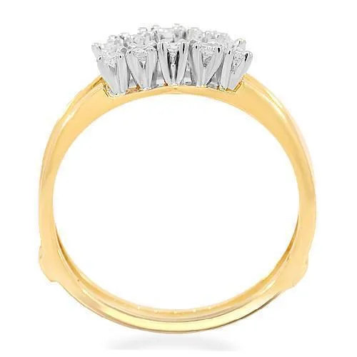 14K Yellow Solid Gold Diamond Bridal Ring Set 1.59 Ctw