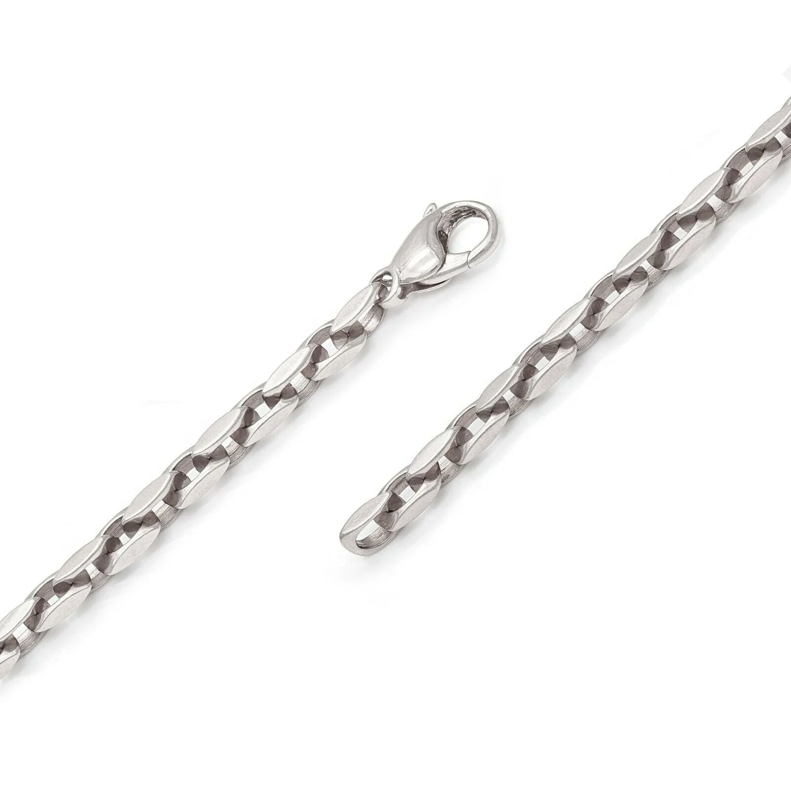 14k Yellow White or Rose Gold Handmade Fashion Link Bracelet 8" - 8.5" 4.35mm
