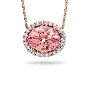 14w Lotus Garnet/Diamond Neckpiece