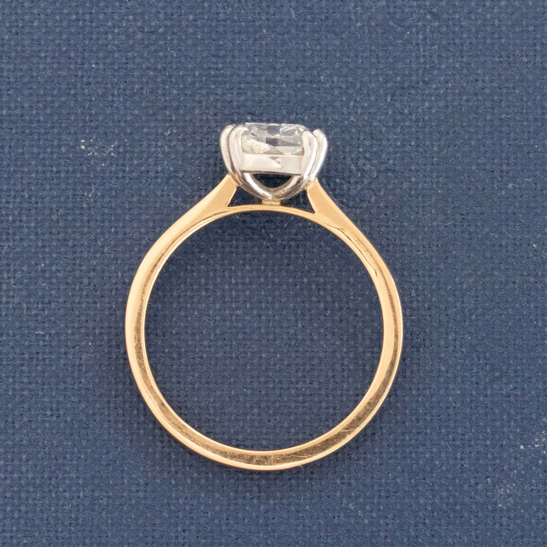 1.51ct Elongated Old Mine Cut Diamond Solitaire, GIA E SI1