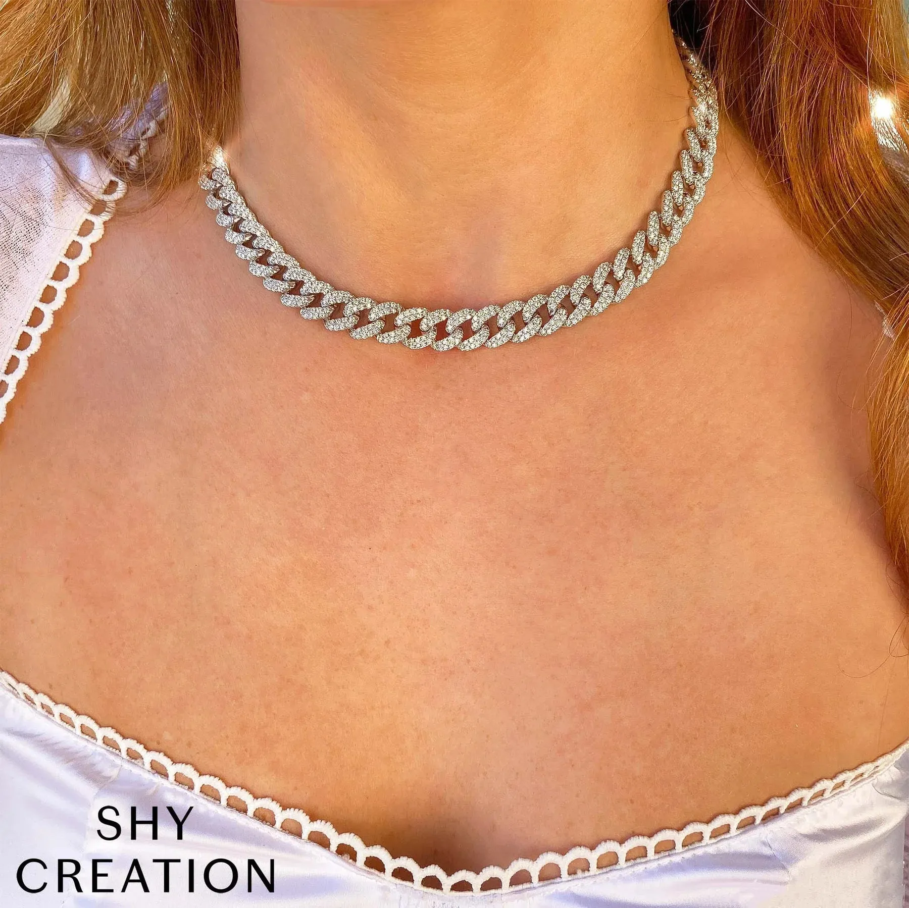 15.30ctw Diamond Pave Link Necklace