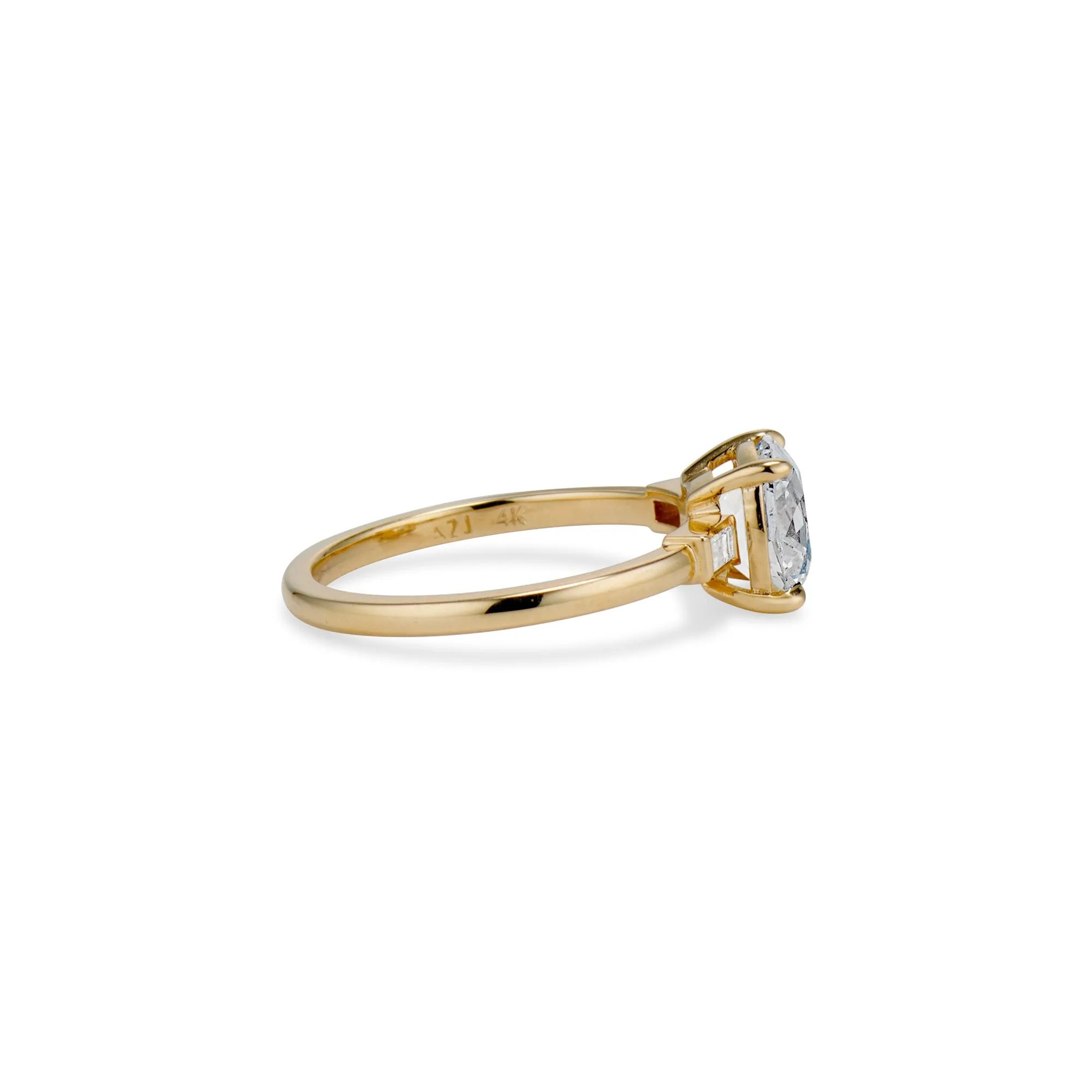 1.55 Carat Old Mine Cut Lynn Engagement Ring