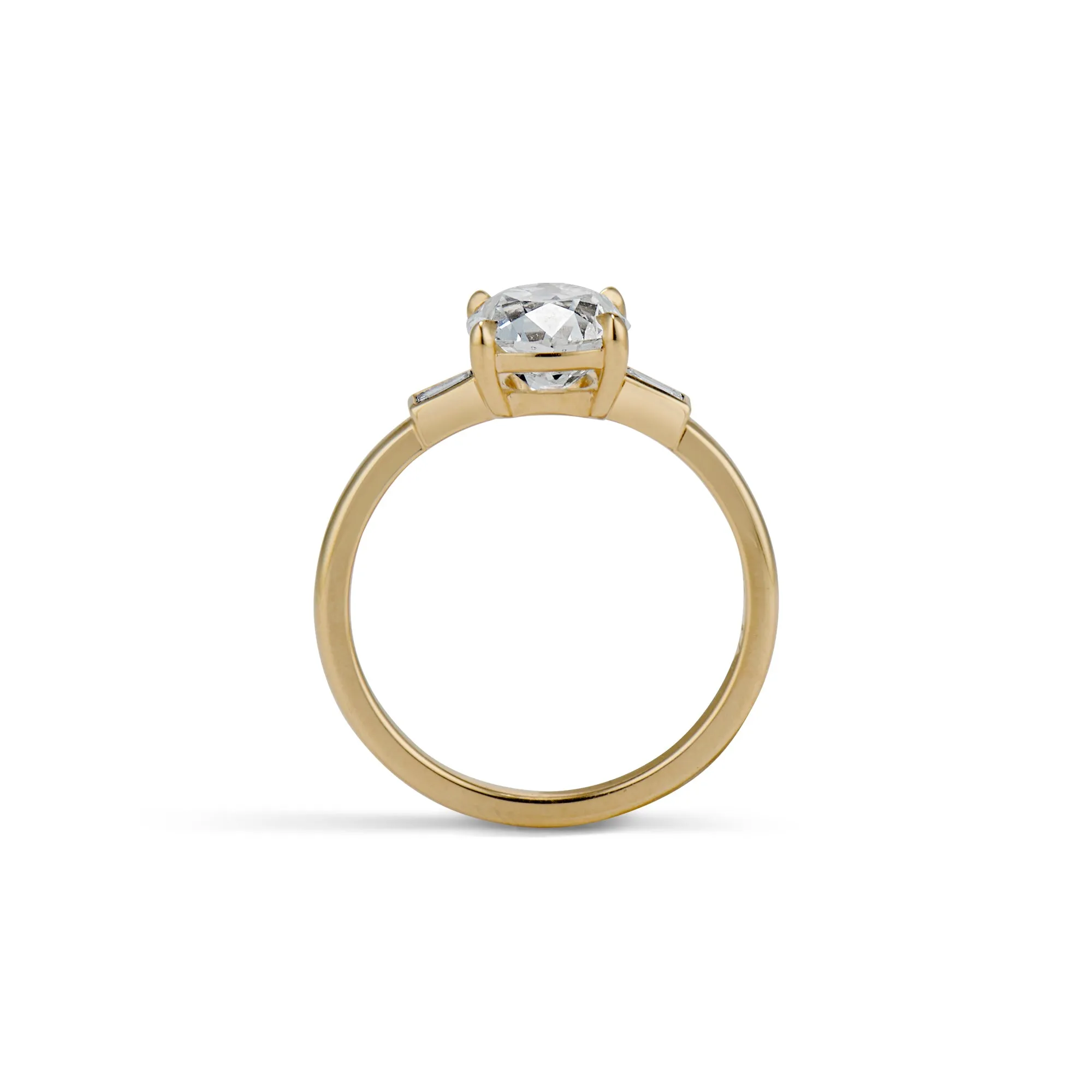 1.55 Carat Old Mine Cut Lynn Engagement Ring