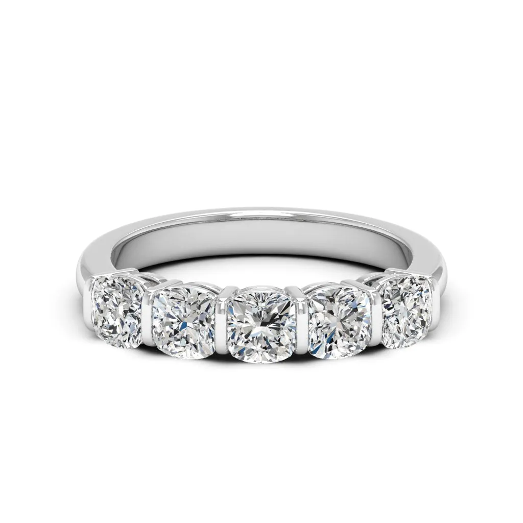 1.75 CTS DEW Cushion Cut Moissanite Ring