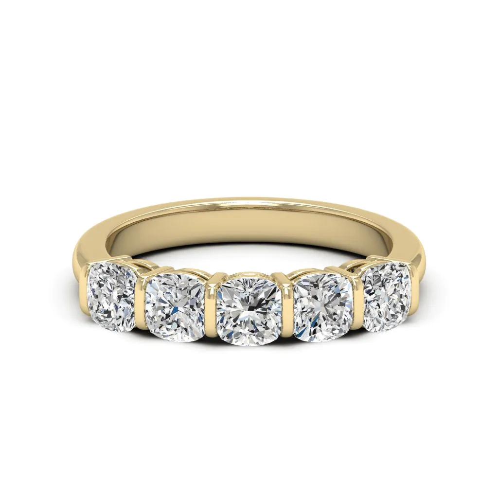 1.75 CTS DEW Cushion Cut Moissanite Ring