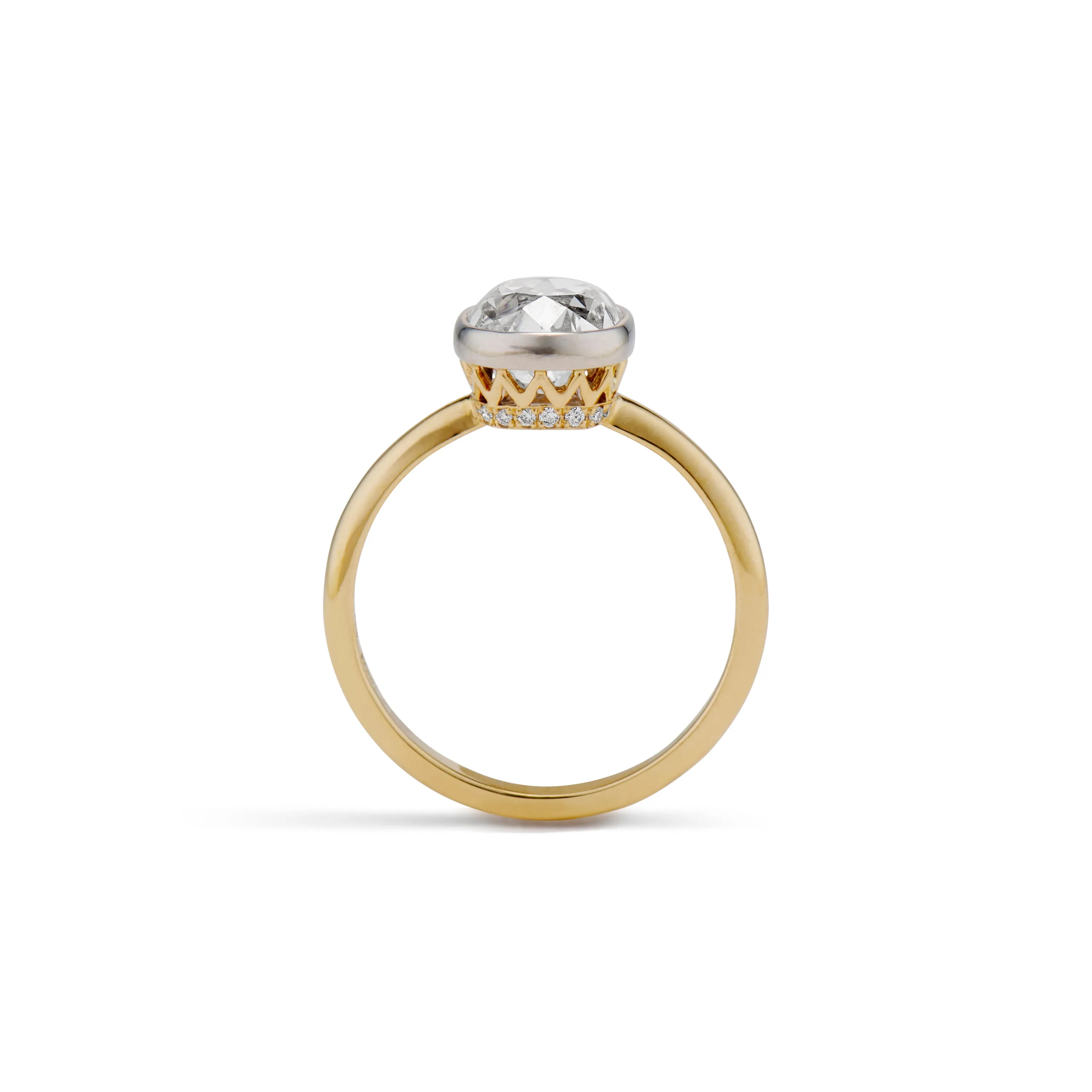 1.76 Aurora Old Mine Cut Diamond Engagement Ring