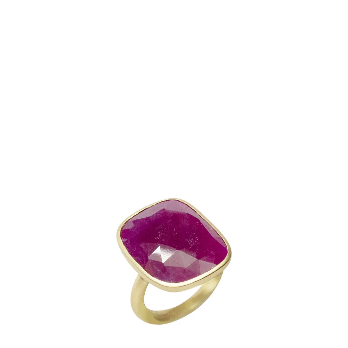 18K Gold Large Ruby Ring