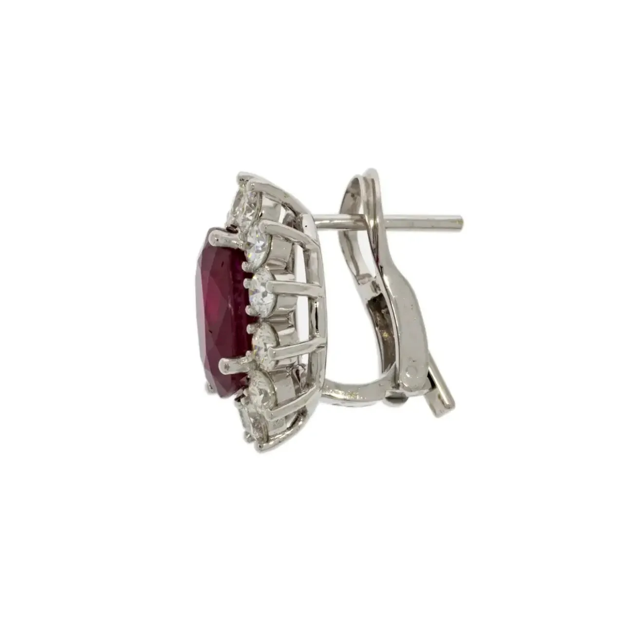 18K WG Ruby & Diamond Earrings