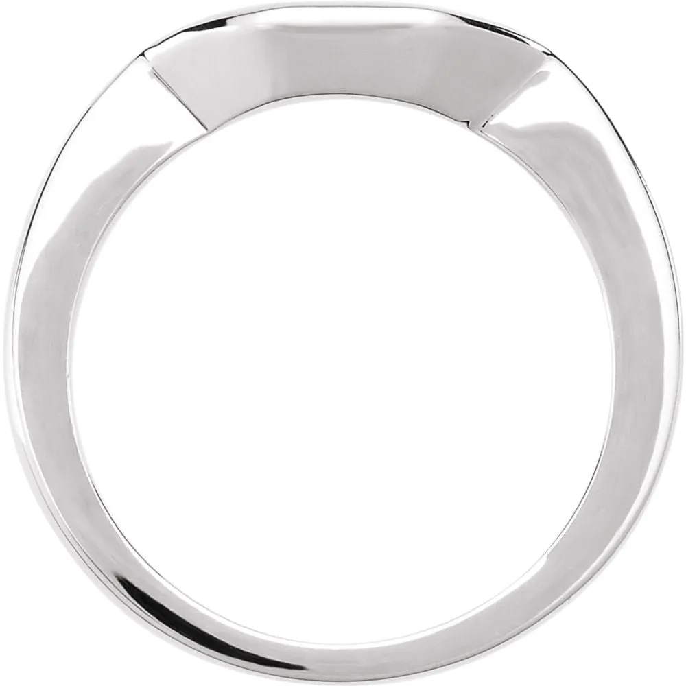 18k White Gold Band, Size 6