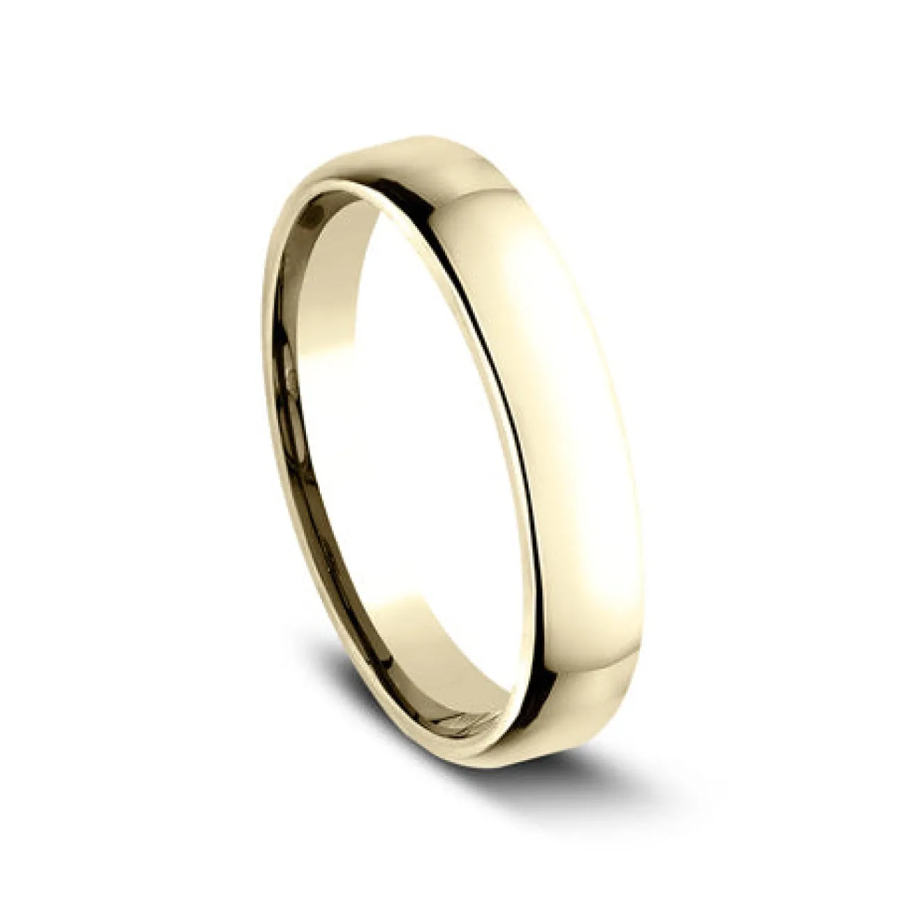 18K Yellow Gold Euro Dome Comfort Fit 4.5 Wedding Band Ring
