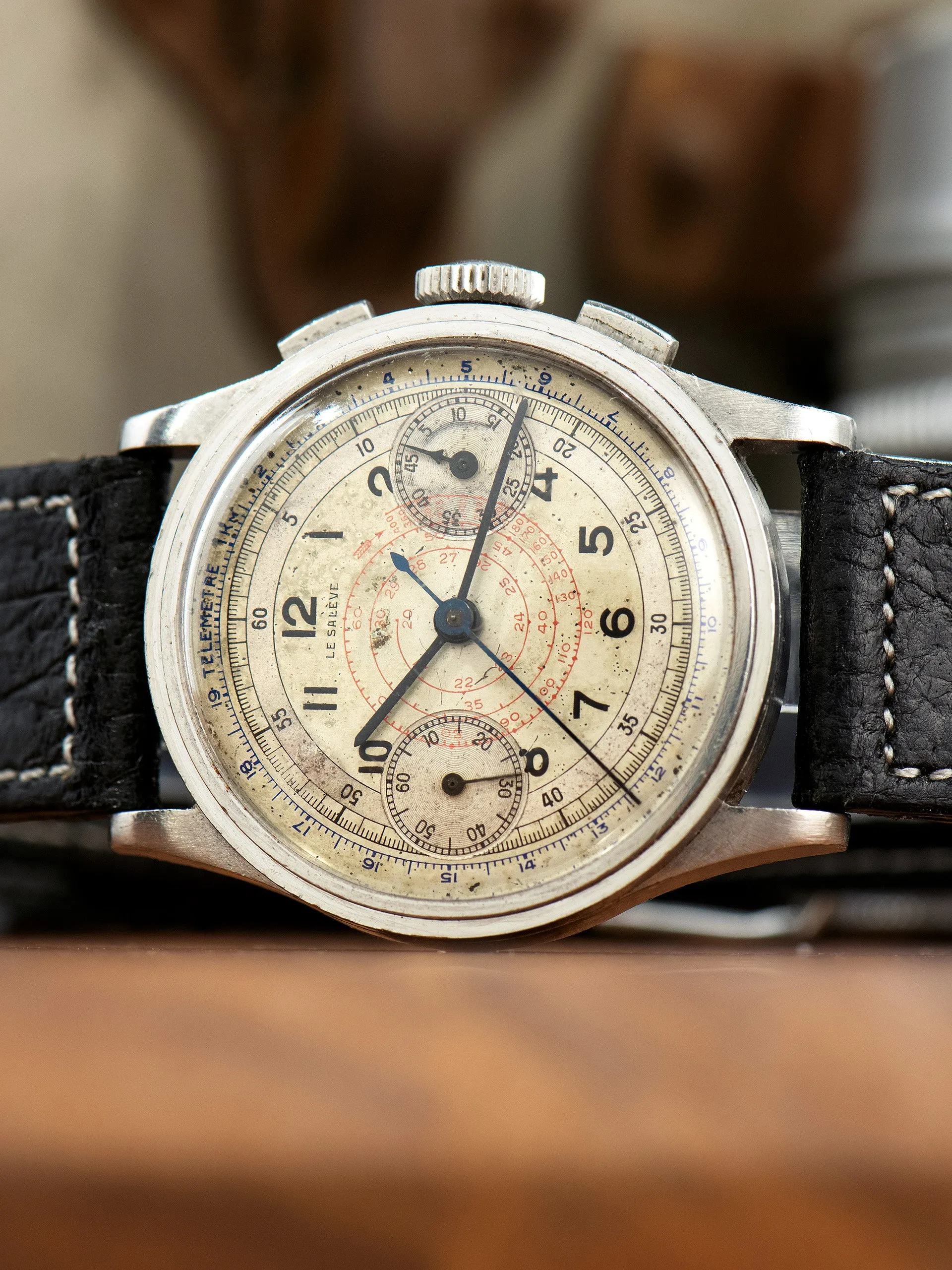 1940s Le Saleve Chronograph "Poor Man's Piccolino"
