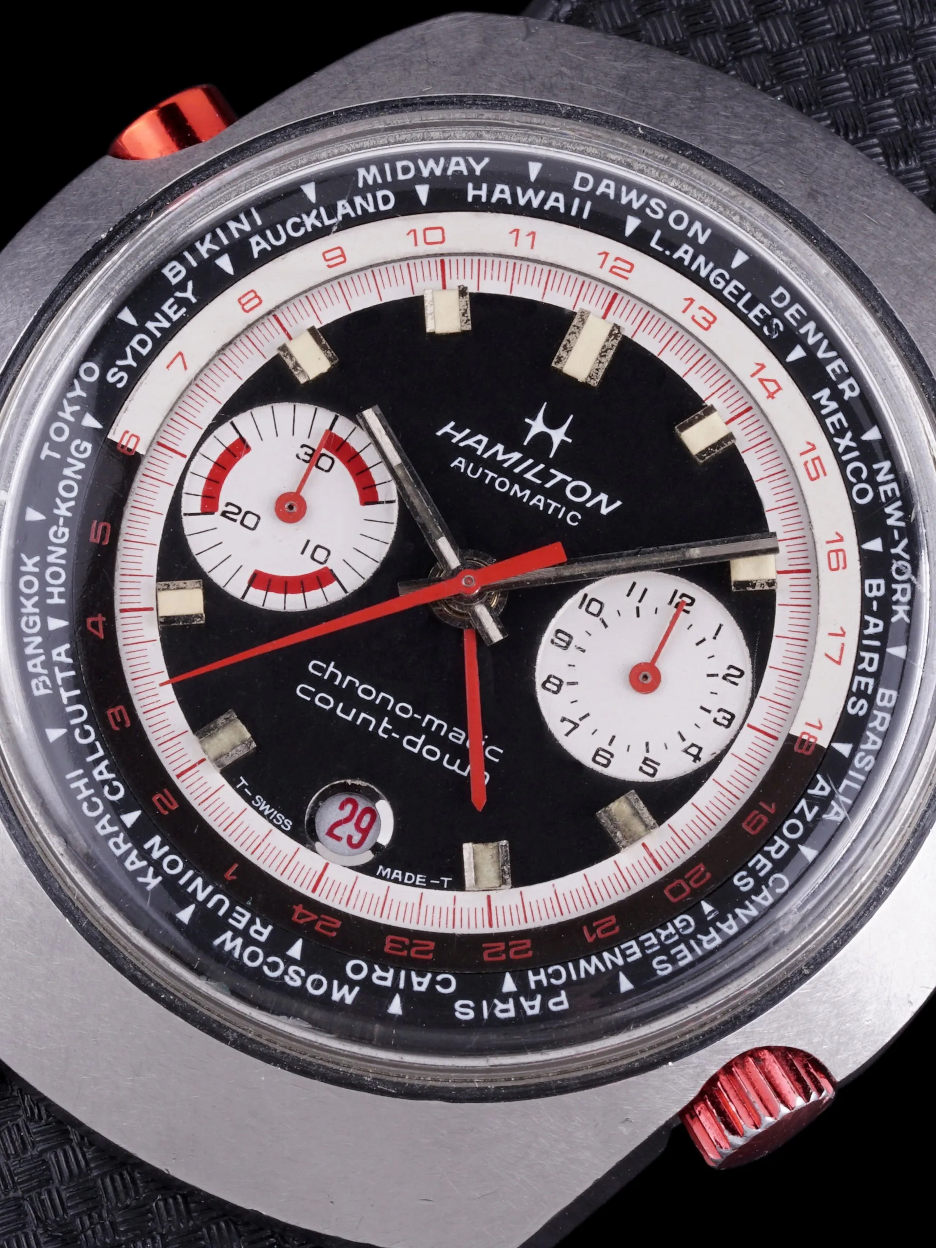 1970s Hamilton Count-Down GMT Chrono-Matic (Ref. 141001-3)